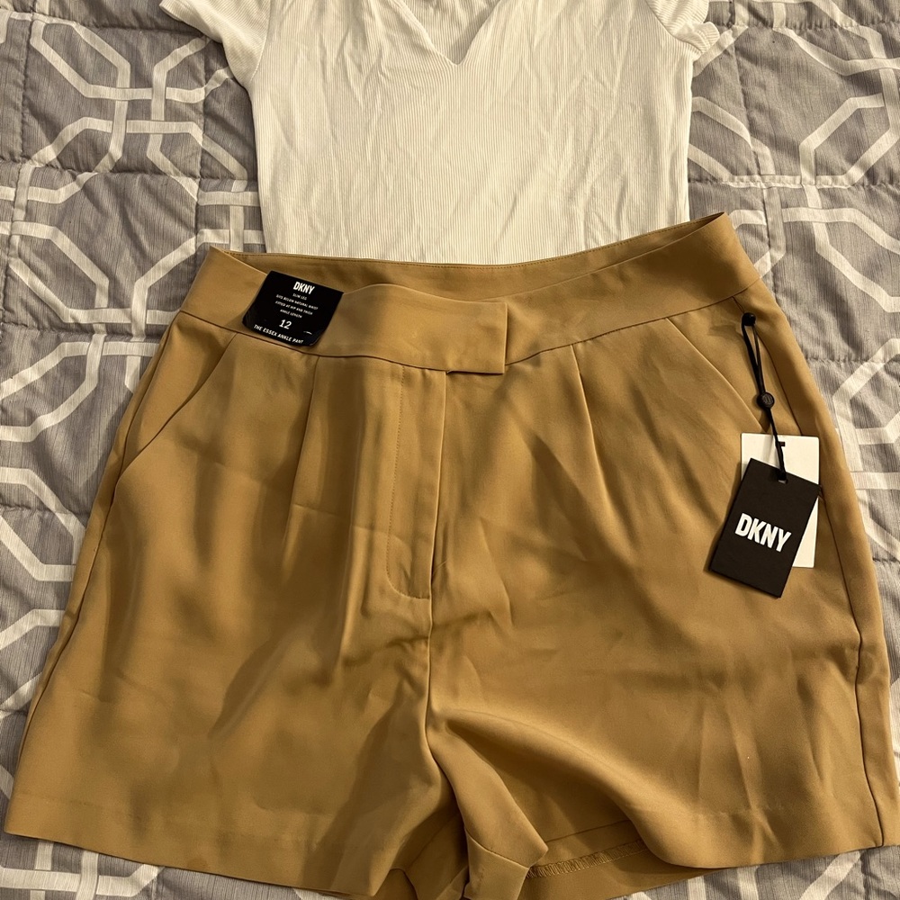 DKNY Khaki Dress Shorts